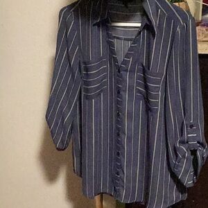 Blue Striped Women's Top